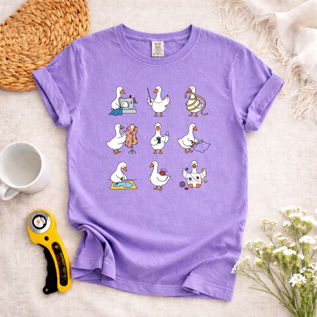 Funny Sewing Goose T-Shirt