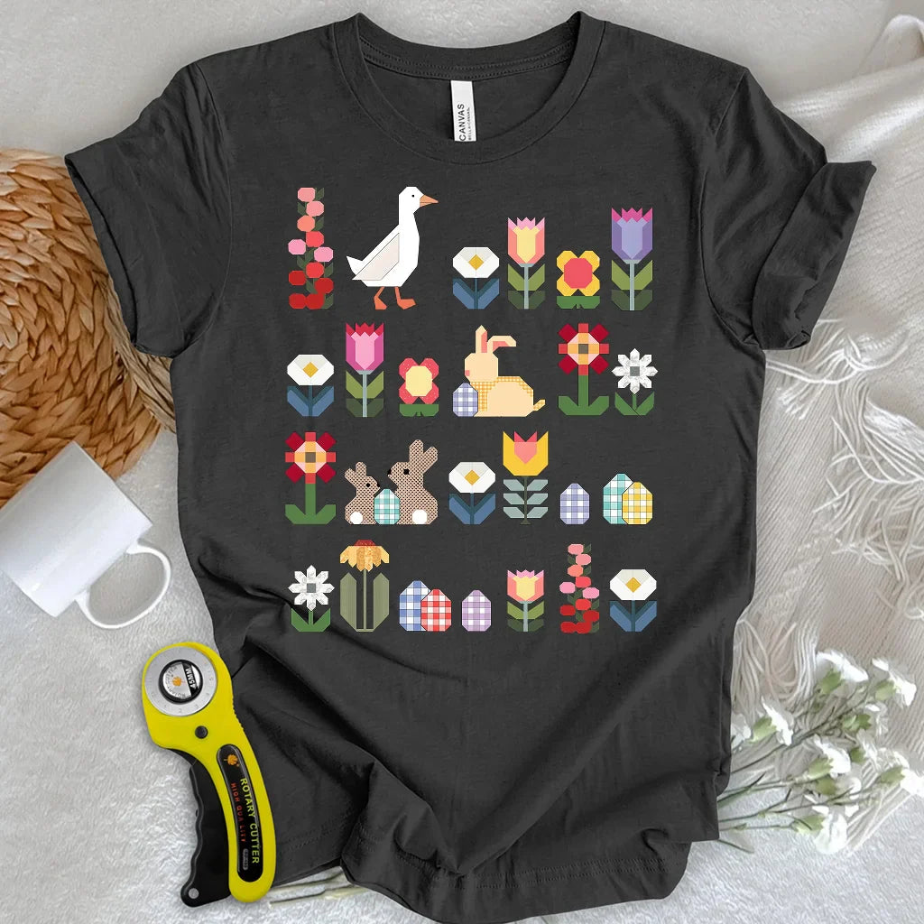 Patchwork Blooms T-shirt