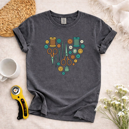 Sewing Tools Heart T-Shirt