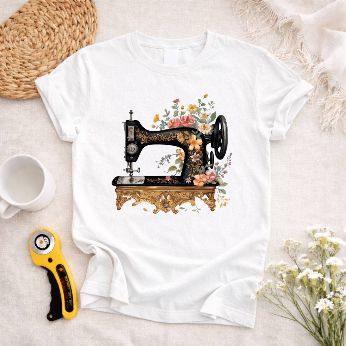 Sewing Machine Art T-Shirt