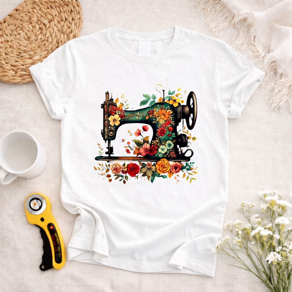 Sewing Machine Art T-Shirt