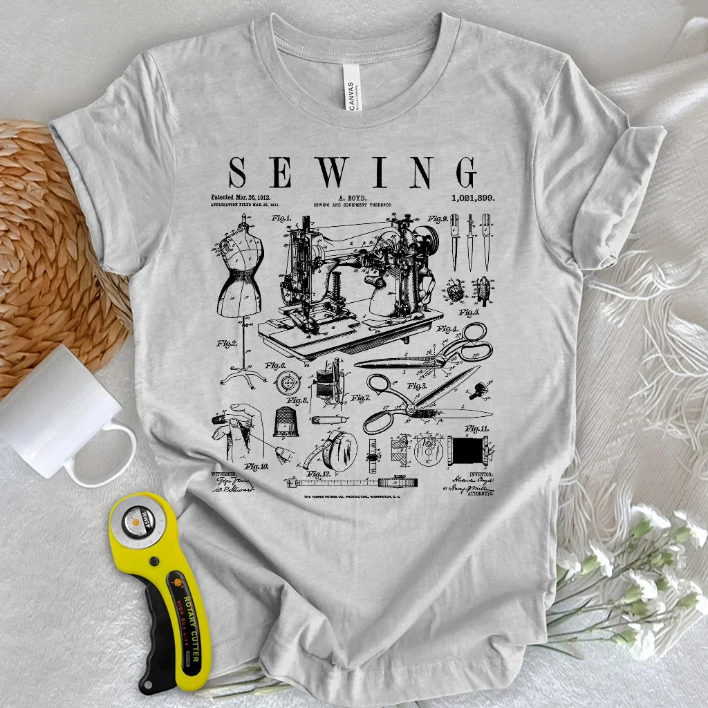 Sewing Tools Pattern T-shirt