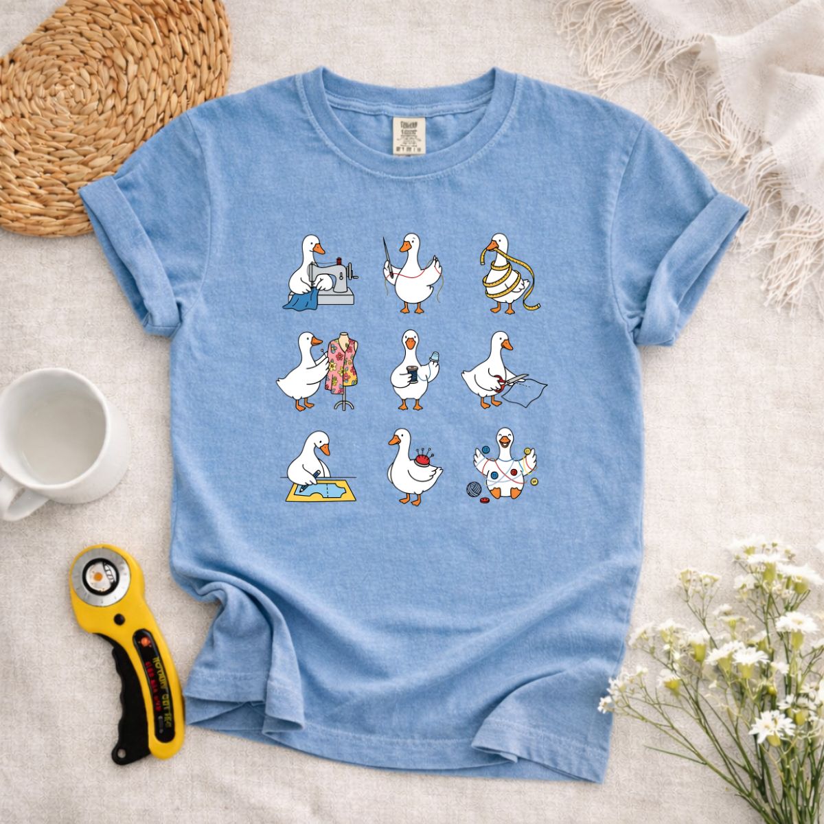 Funny Sewing Goose T-Shirt