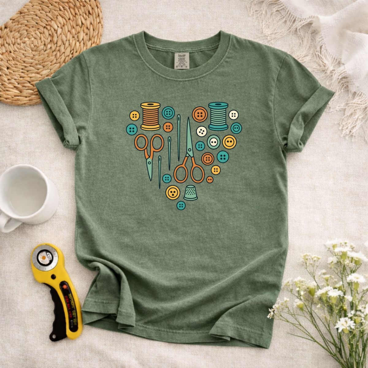 Sewing Tools Heart T-Shirt