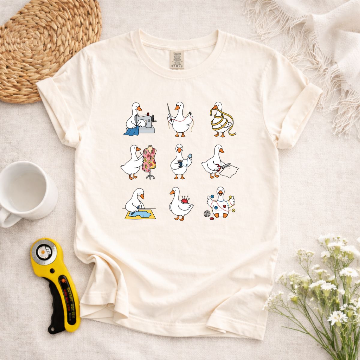 Funny Sewing Goose T-Shirt