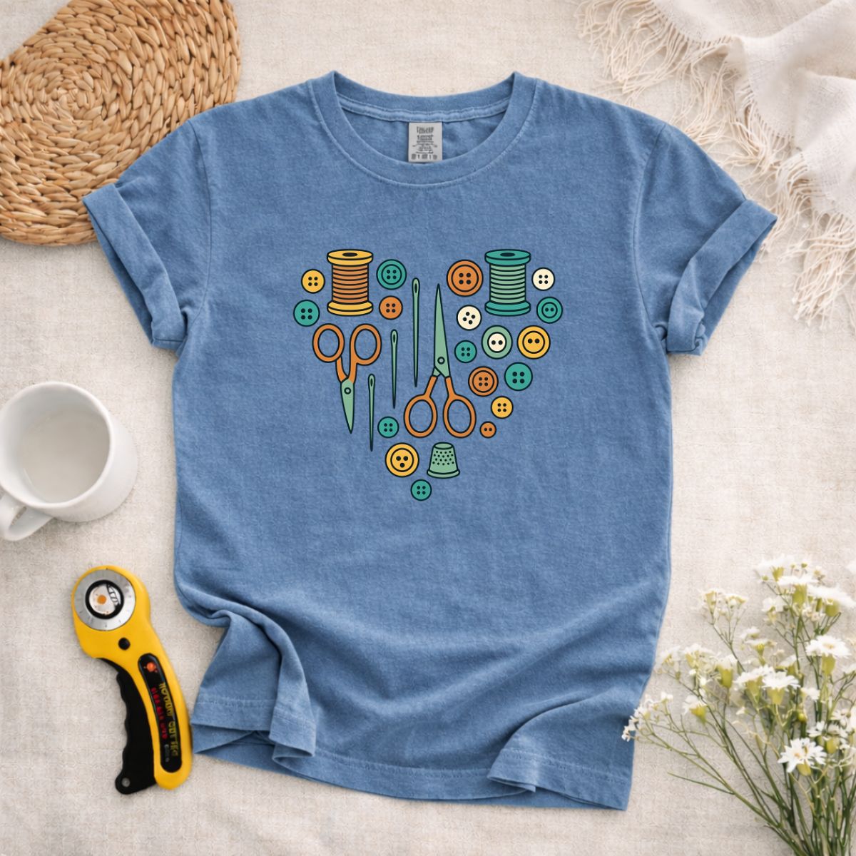 Sewing Tools Heart T-Shirt