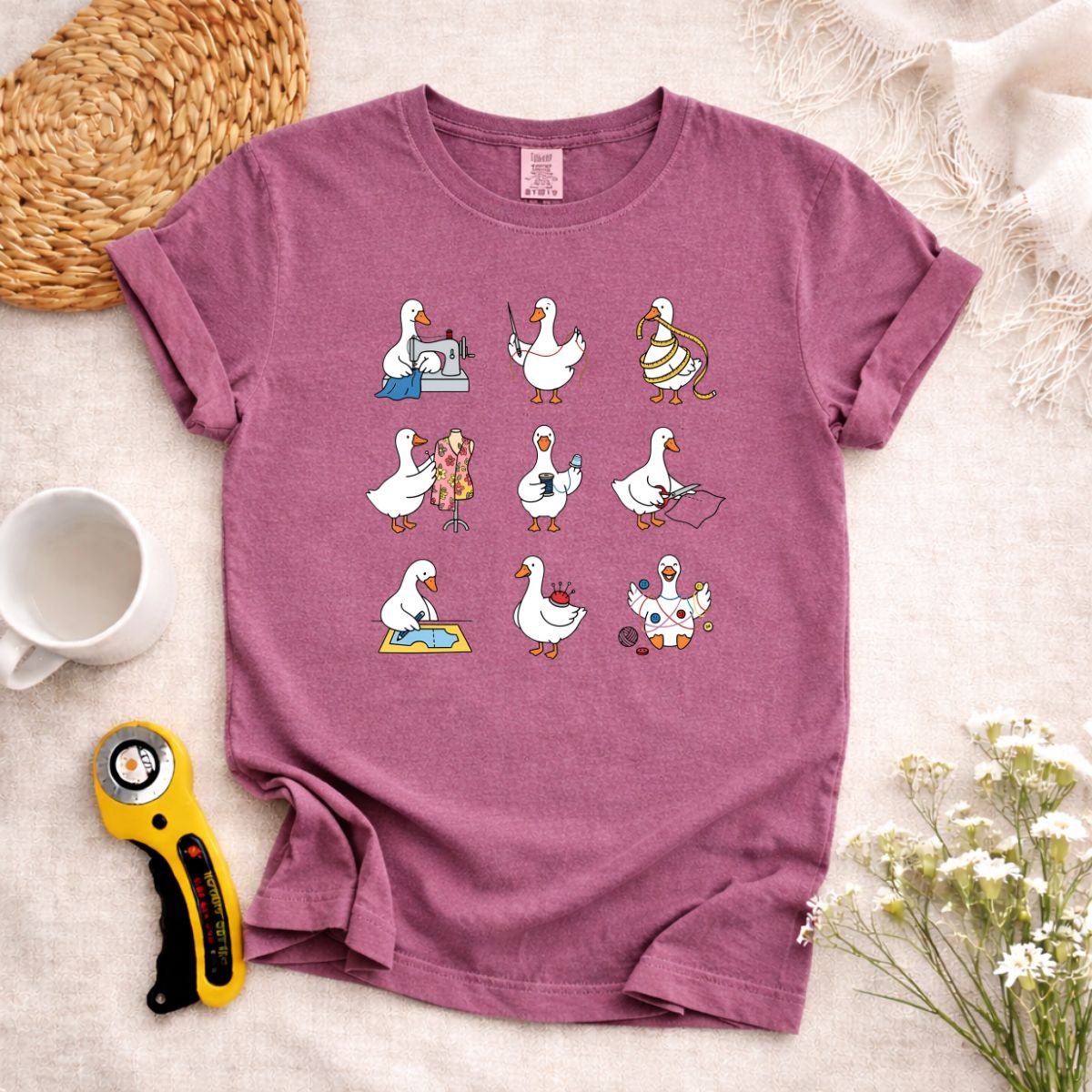 Funny Sewing Goose T-Shirt
