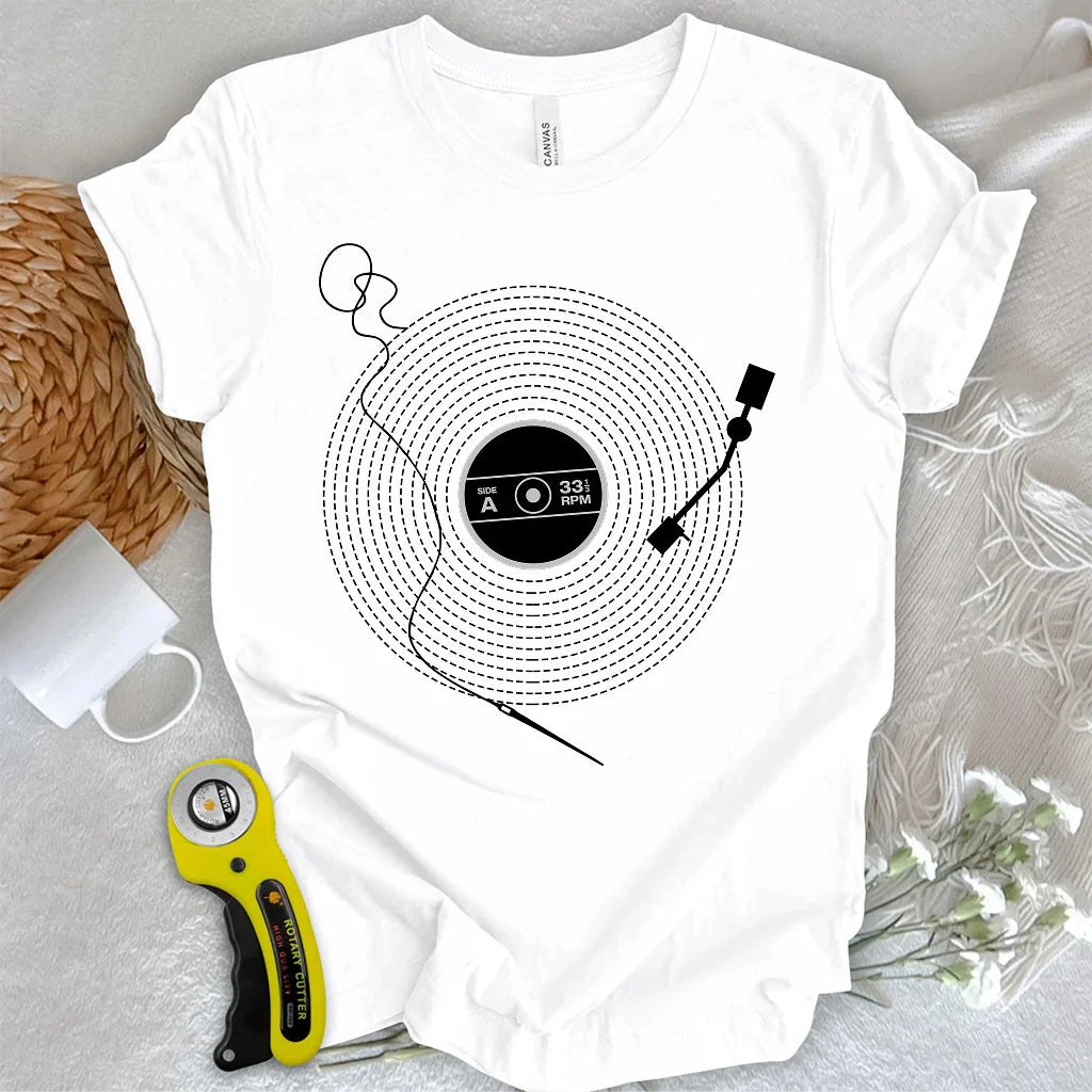 Stitching Vinyl T-shirt