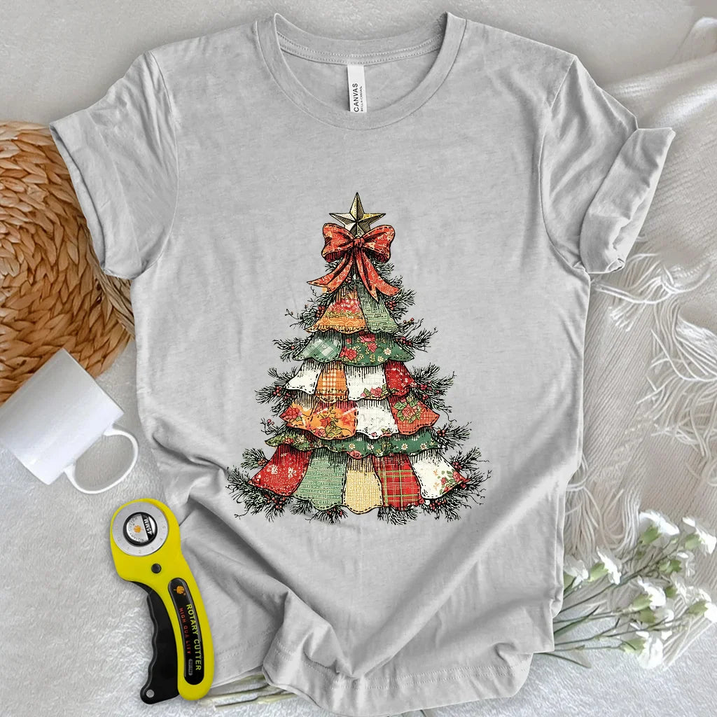 Patchwork Xmas Tree T-shirt