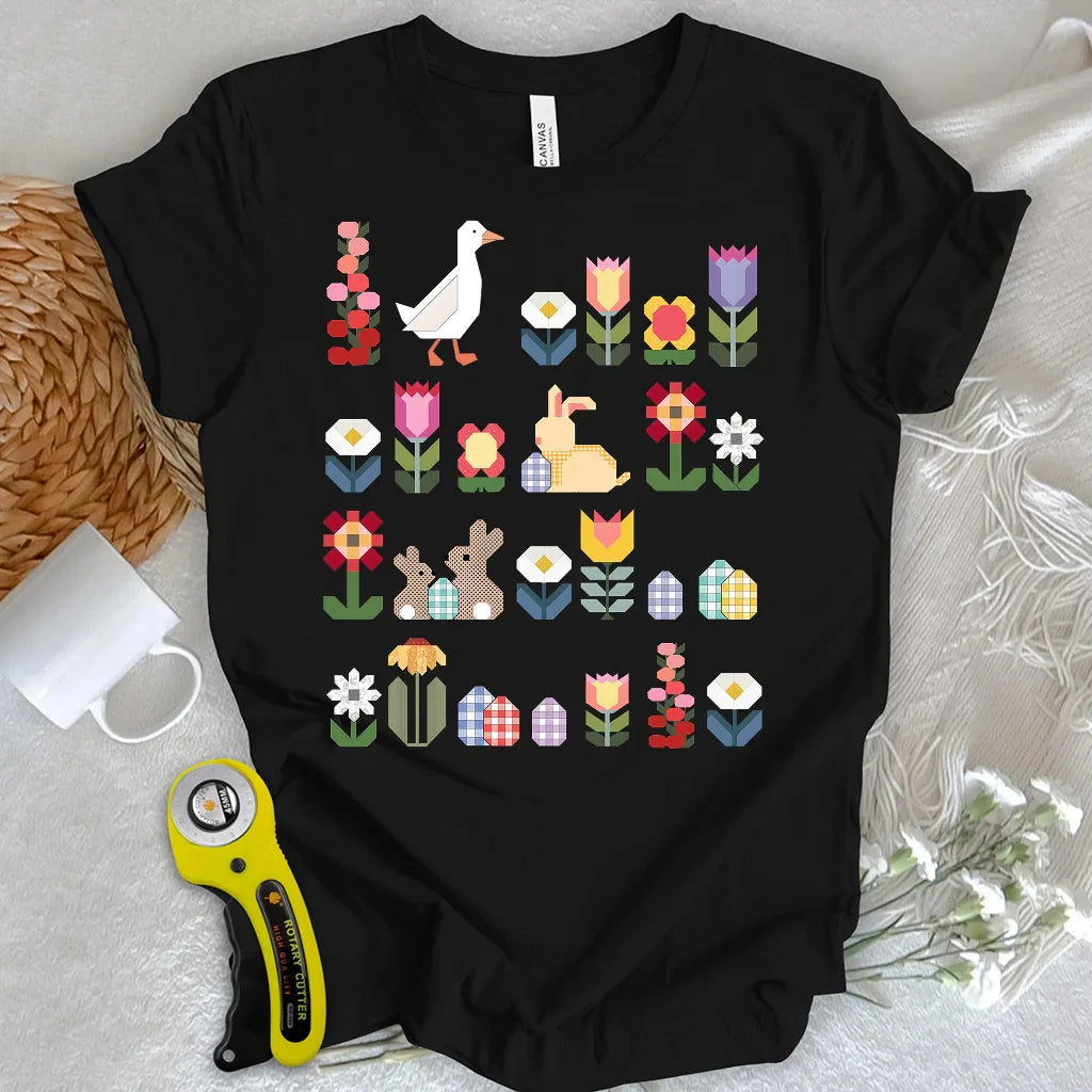 Patchwork Blooms T-shirt