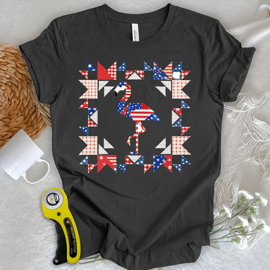 Liberty Flamingo Patchwork T-Shirt