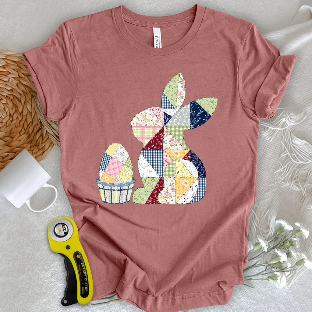 Patchwork Easter Bunny T-shirt