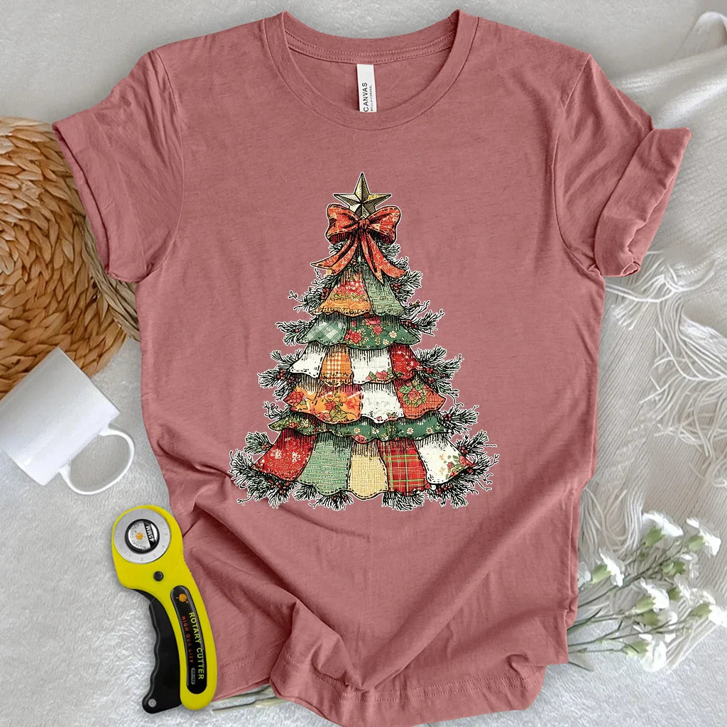 Patchwork Xmas Tree T-shirt