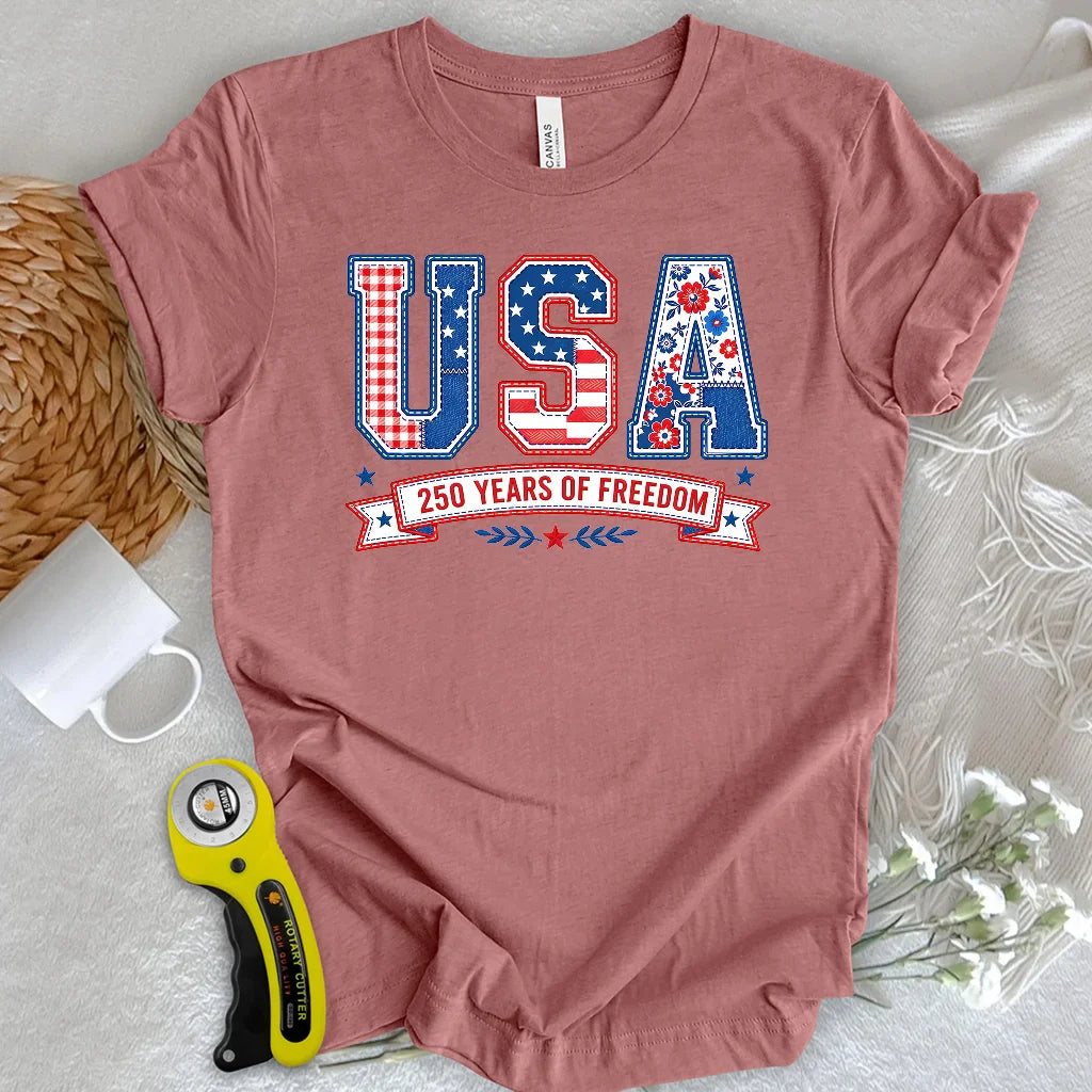 USA Patchwork Freedom T-shirt