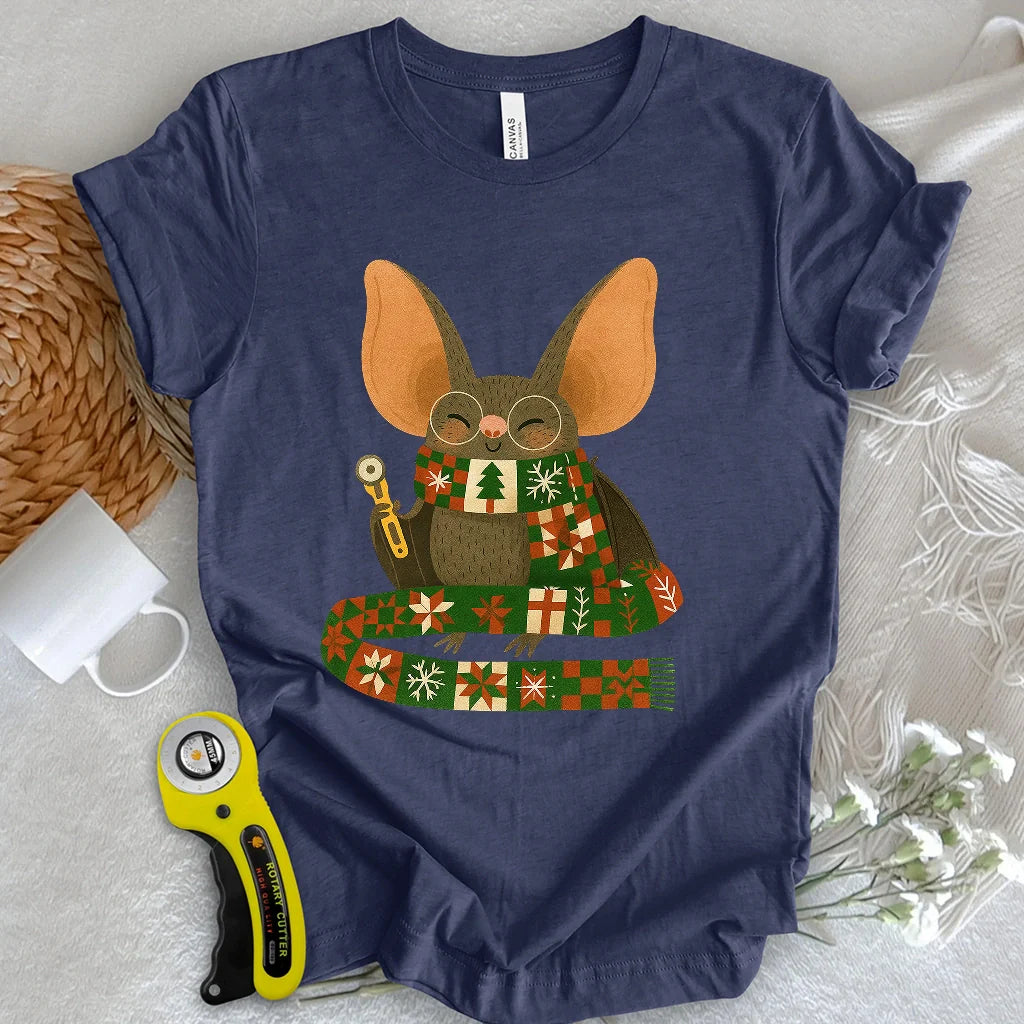 Batty Christmas Quilter T-shirt