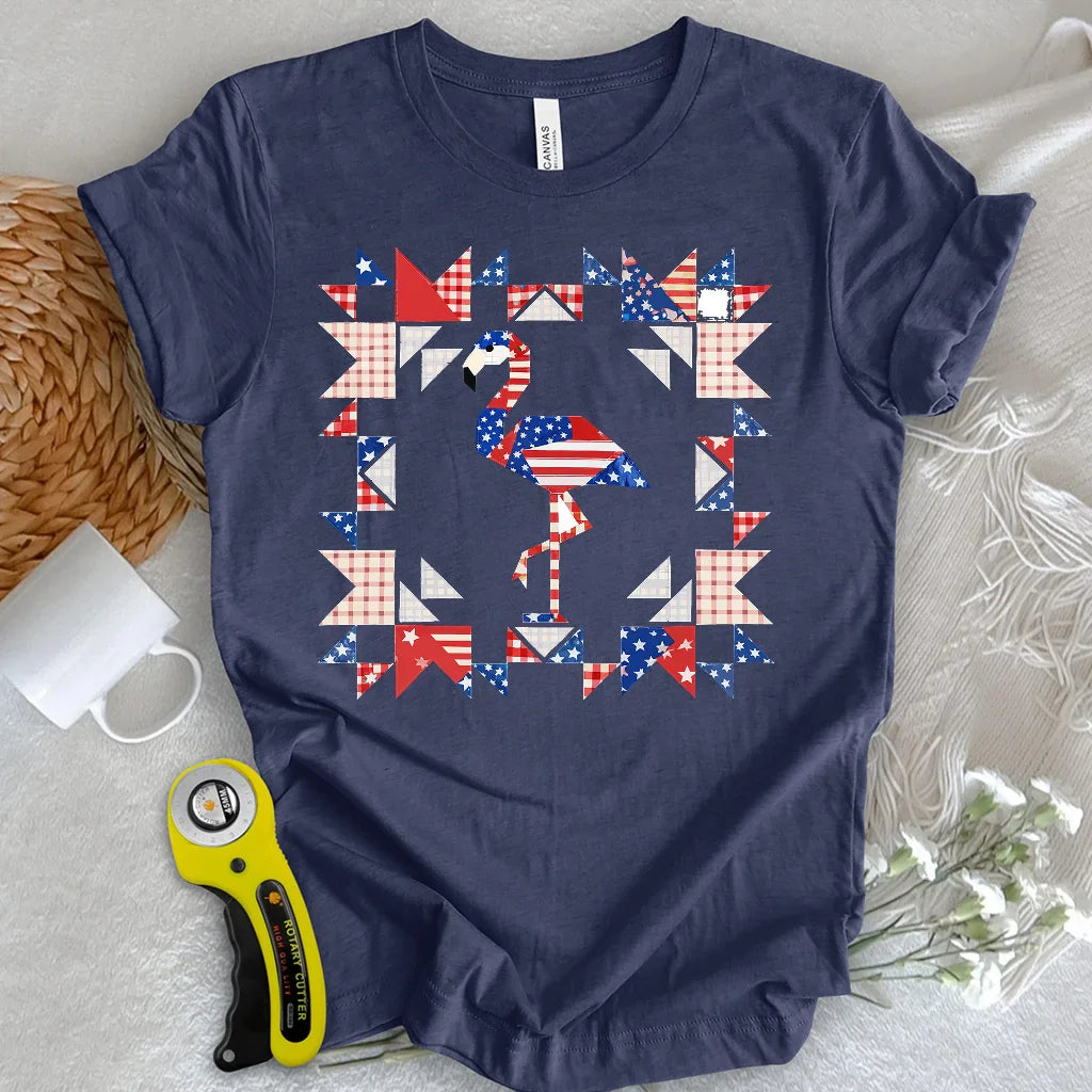 Liberty Flamingo Patchwork T-Shirt