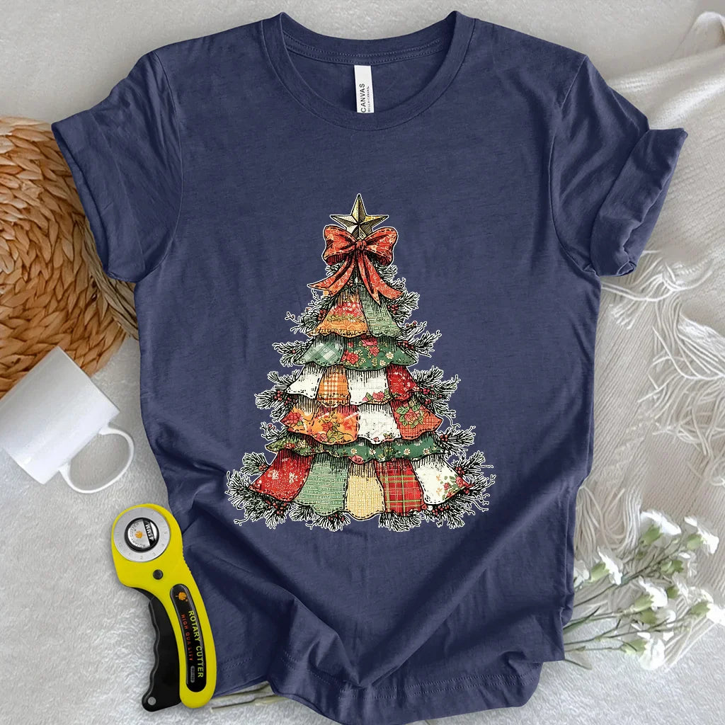 Patchwork Xmas Tree T-shirt