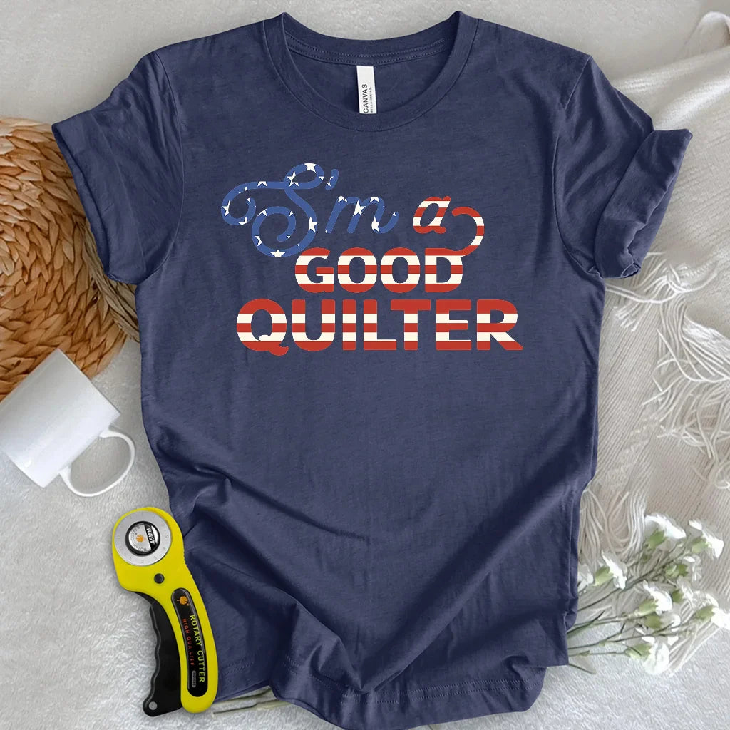 Red, White & Quilted T-Shirt