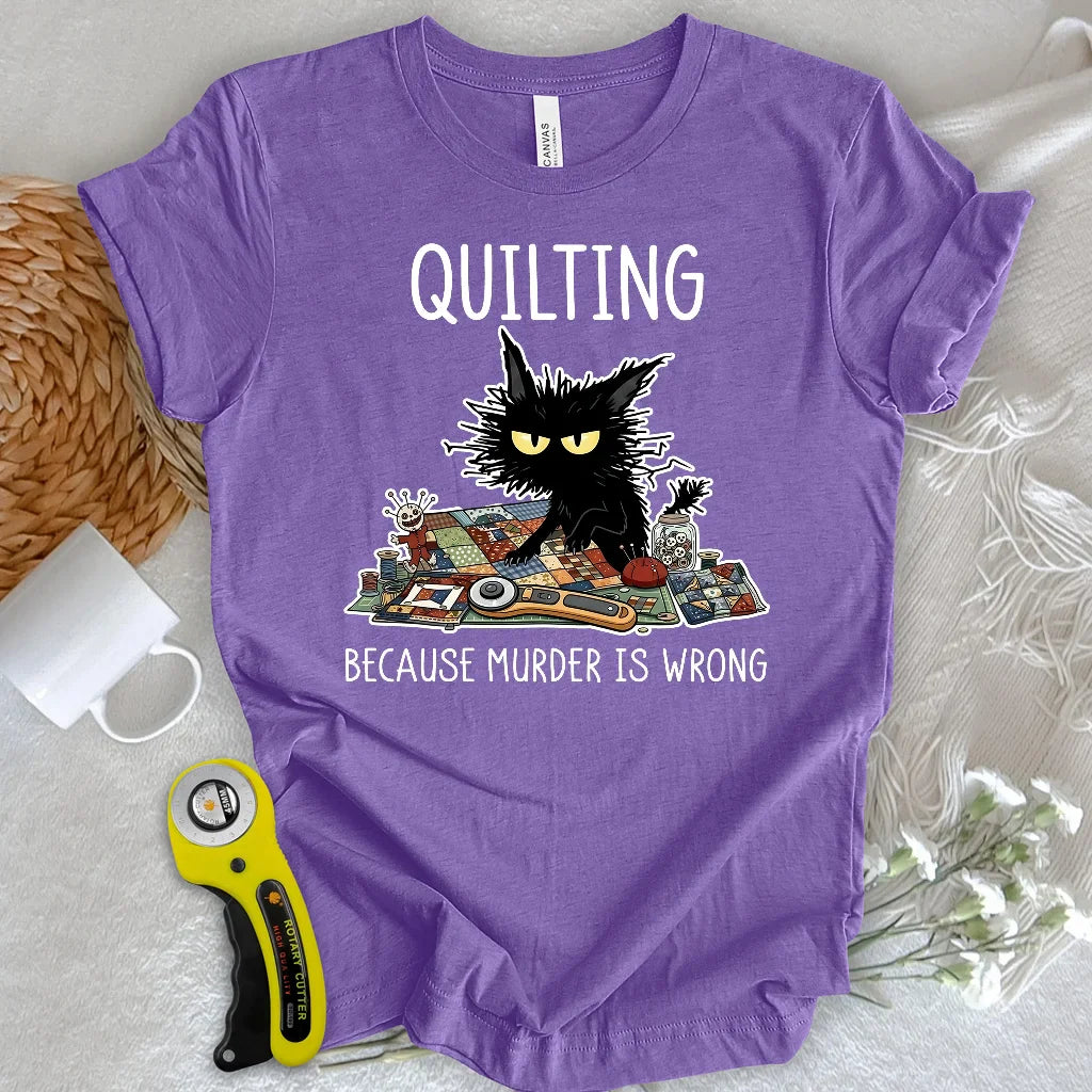 Grumpy Quilter Cat T-shirt
