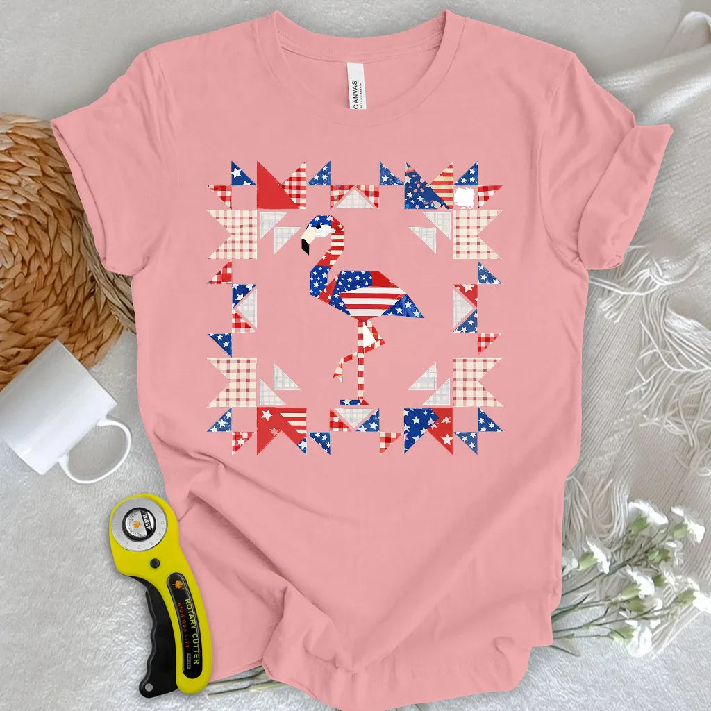 Liberty Flamingo Patchwork T-Shirt