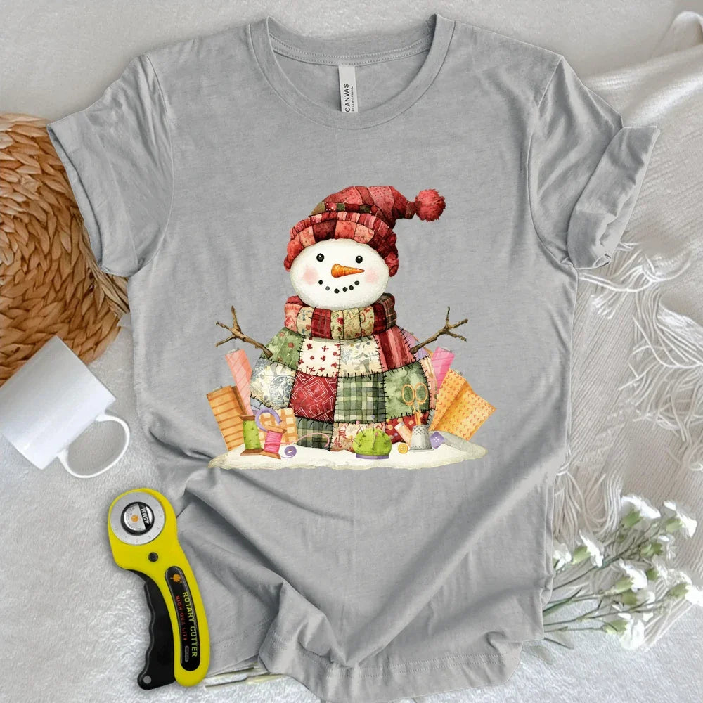 Quilting Snowman T-shirt