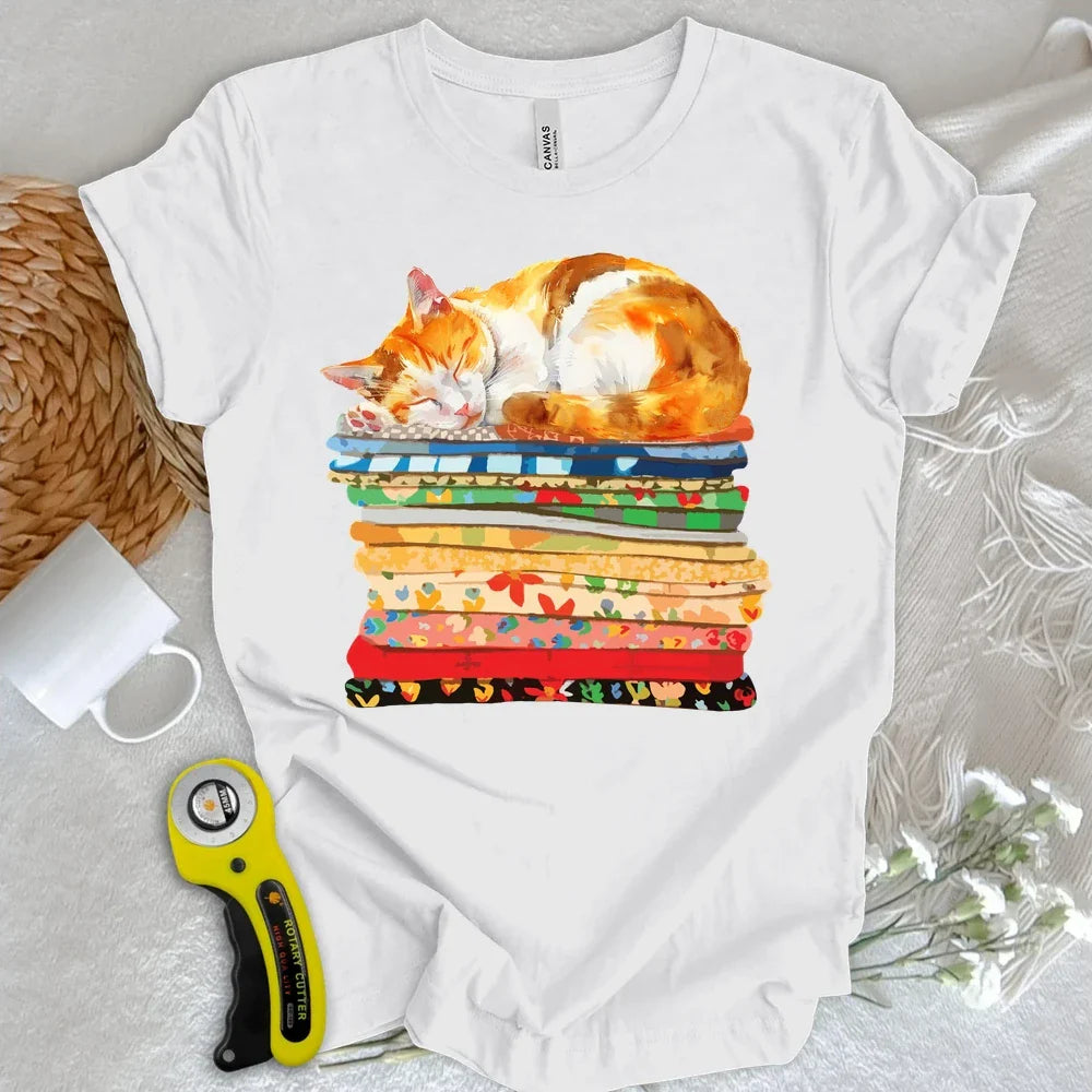 Cat and Fabric T-shirt