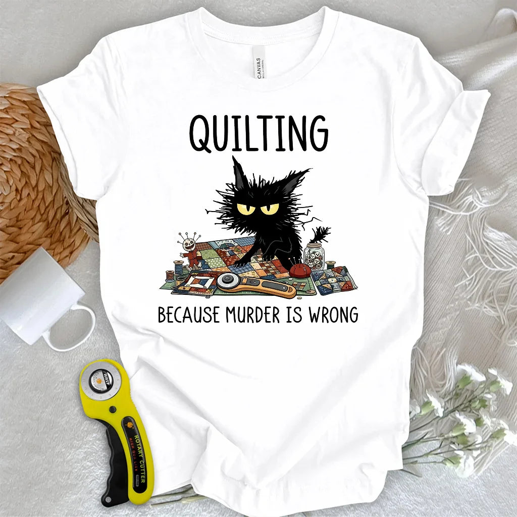 Grumpy Quilter Cat T-shirt