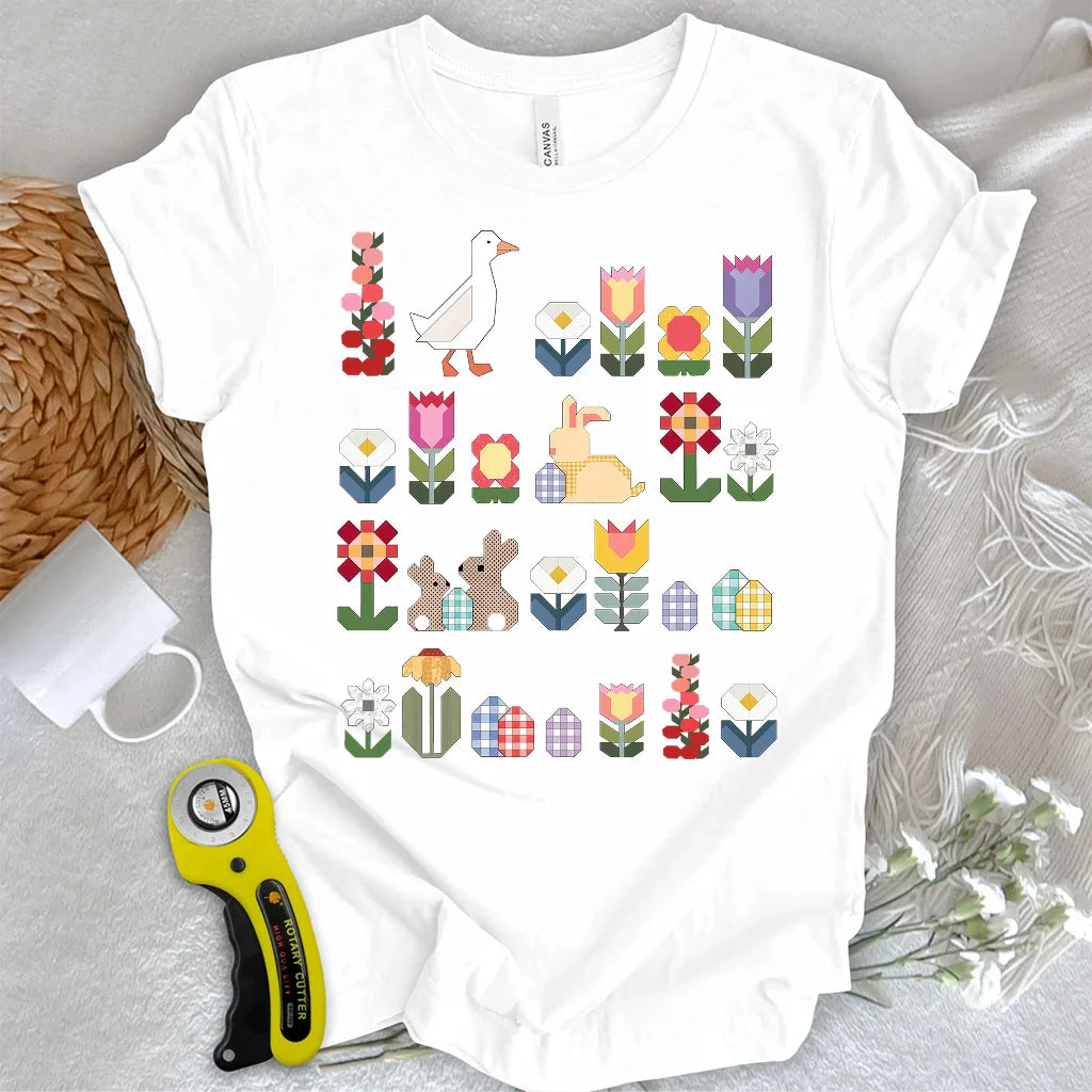 Patchwork Blooms T-shirt