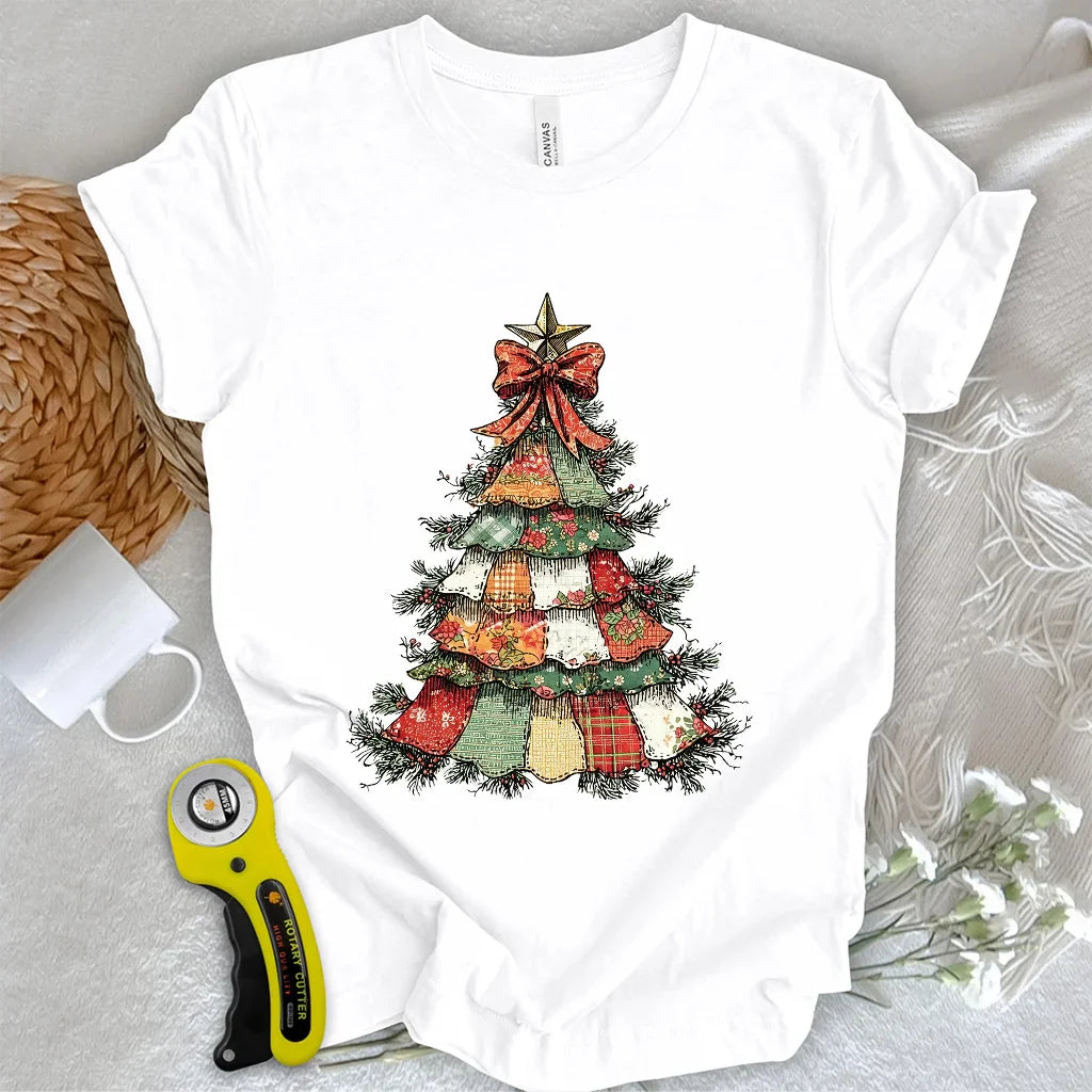 Patchwork Xmas Tree T-shirt