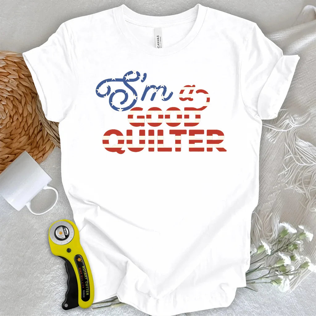 Red, White & Quilted T-Shirt