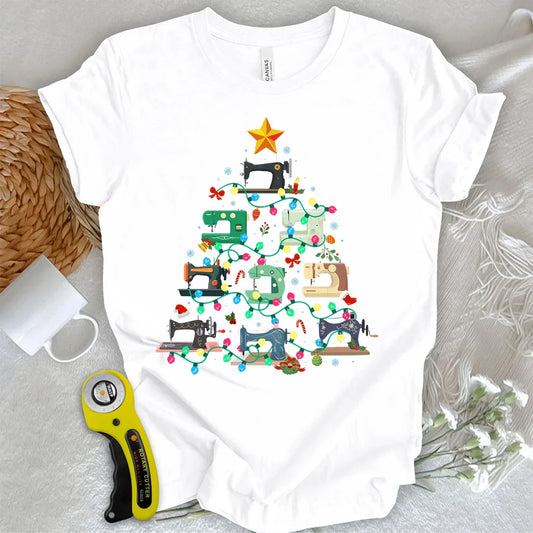 Sewing Christmas Tree T-shirt